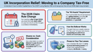 Incorporation Relief UK: Move Sole Trader to Company Without Triggering CGT